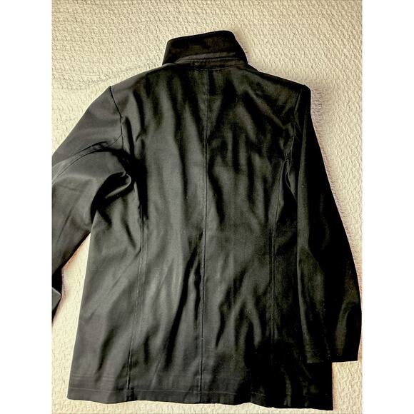 Women’s Vintage L.L. Bean Black Mid-Length Med. Lightweight/Rain Coat/No Hood - Picture 4 of 6